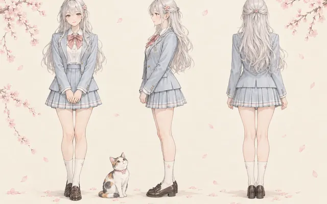Generator karty postaci anime — przykład ilustracji